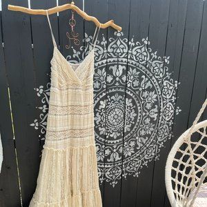 Strappy Lace Maxi Dress
